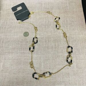 Vince‎ Camuto Tortoise Shell Bit Link Station Necklace